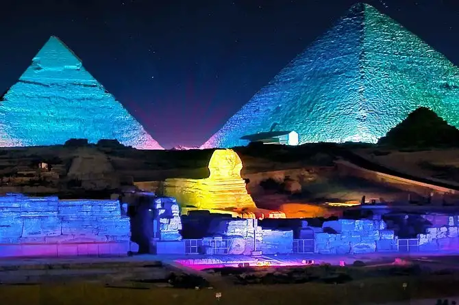 Enjoy the Sound and Light Show at the Pyramids of Giza