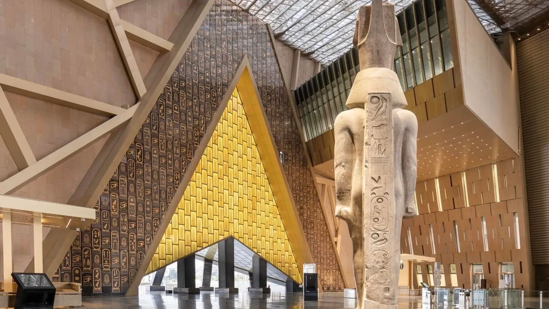 Grand Egyptian Museum near the Giza Pyramids in Egypt