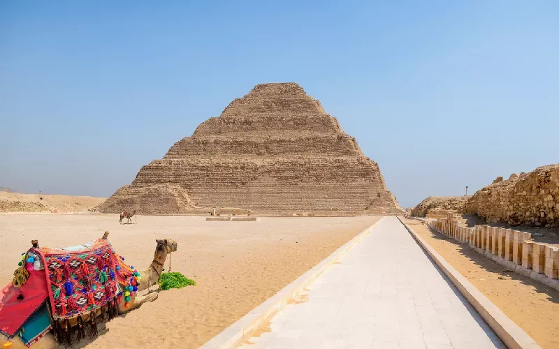 Saqqara Step Pyramid during a classic tours experience in Cairo